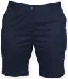 FR606 Front Row Ladies Stretch Chino Shorts Navy colour image